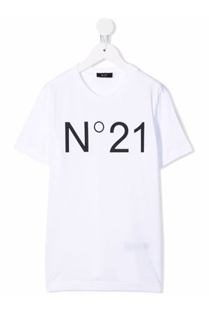 white cotton tshirt N°21 KIDS | N21173N01530N100